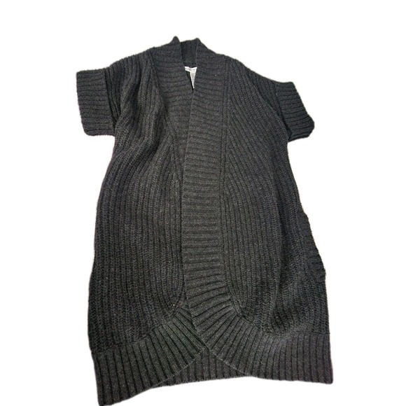 Diane Von Furstenberg Wool Cardigan Sweater Vest S Gray Knit Academia Grunge DVF - Picture 4 of 10